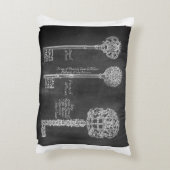 Rusty Chalkboard Viktorianische Steampunk-Skelettt Zierkissen (Rückseite(Vertikal))