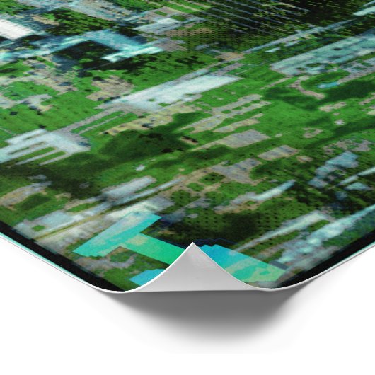 rusty city cyan poster (Ecke)