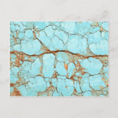 Rusty Cracked Turquoise Postkarte (Vorderseite)