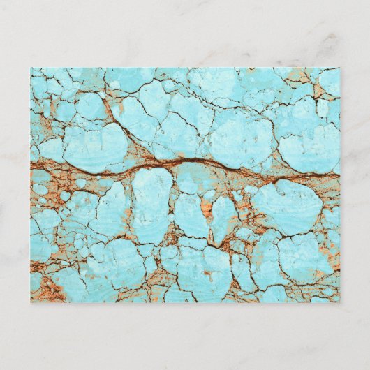 Rusty Cracked Turquoise Postkarte (Vorderseite)