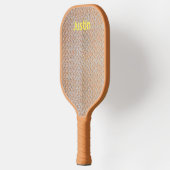 Rusty Diamond Plate Individuelle Name Pickleball Schläger (Links)