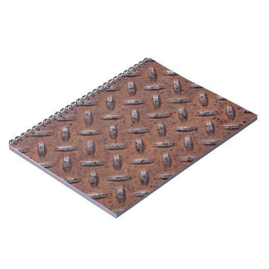 Rusty Diamond Plate Muster Notizblock (Linke Seite)