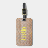 Rusty Diamond Platin Steel Gepäckanhänger (Vorderseite vertikal)