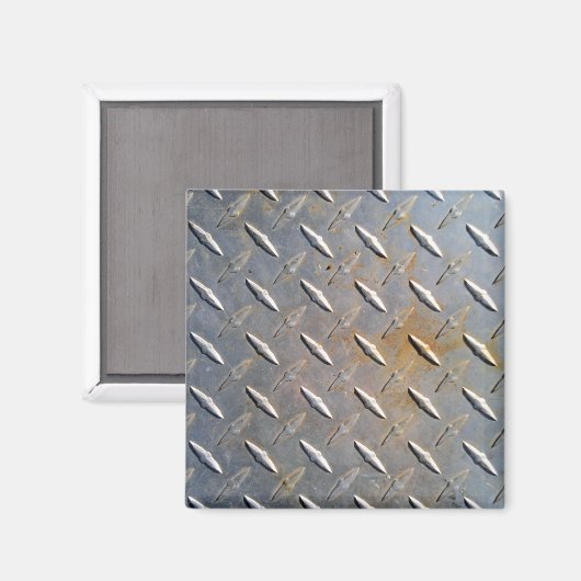 Rusty Diamond Platin Steel Magnet (Vorderseite/Rückseite)