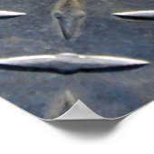 Rusty Diamond Platin Steel Poster (Ecke)