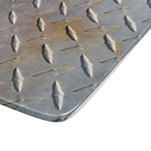Rusty Diamond Platin Steel Schneidebrett (Ecke)