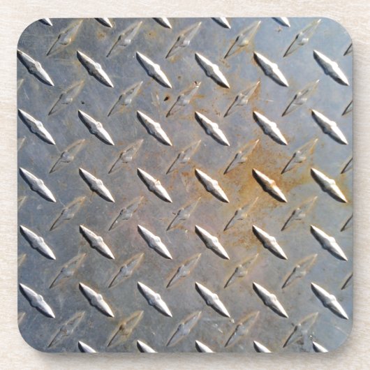 Rusty Diamond Platin Steel Untersetzer (Vorderseite)