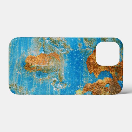 Rusty Distressed Blue Metal Case-Mate iPhone Hülle (Rückseite (Horizontal))