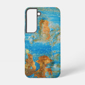 Rusty Distressed Blue Metal Samsung Galaxy Hülle (Rückseite)