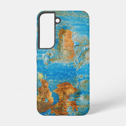 Rusty Distressed Blue Metal Samsung Galaxy Hülle (Rückseite)
