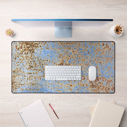 Rusty Distressed Grunge Blue Paint Urban Abstrakt Schreibtischunterlage (Büro 1)