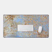 Rusty Distressed Grunge Blue Paint Urban Abstrakt Schreibtischunterlage (Tastatur & Maus)