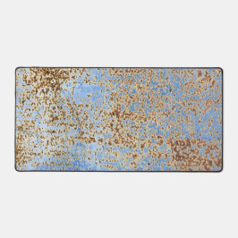 Rusty Distressed Grunge Blue Paint Urban Abstrakt Schreibtischunterlage