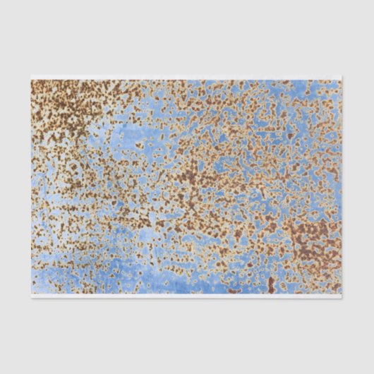 Rusty Distressed Grunge Blue Paint Urban DIY Dekor Seidenpapier (Vorderseite)