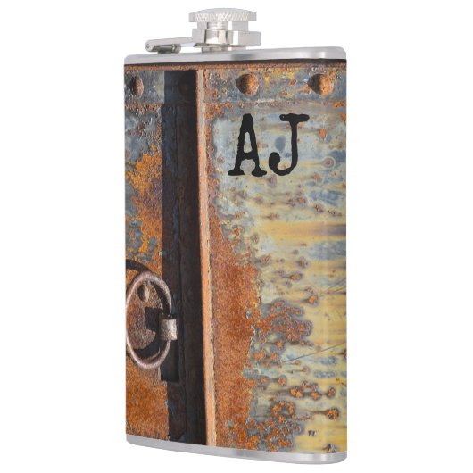 Rusty Door Custom Monogram Flachmann (Links)
