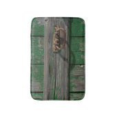 Rusty Door Handle an der grünen Tür Badematte (Vorderseite Vertikal)