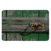 Rusty Door Handle an der grünen Tür Magnet (Horizontal)