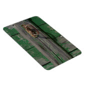 Rusty Door Handle an der grünen Tür Magnet (Rechte Seite)