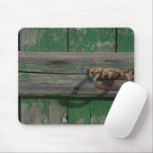 Rusty Door Handle an der grünen Tür Mousepad (Mit Mouse)