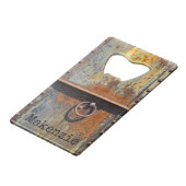 Rusty Door Individuelle Name Geldbeutel Flaschenöffner (Vorderseite Schrägansicht)