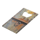 Rusty Door Individuelle Name Geldbeutel Flaschenöffner (Rückseite Schrägansicht)