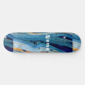 Rusty driftwood blue Thunder_Cove Skateboard (Horizontal)