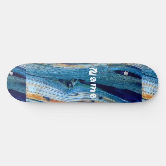 Rusty driftwood blue Thunder_Cove Skateboard (Horizontal)