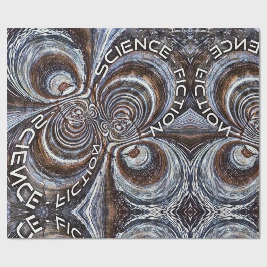 Rusty Fraktal Science Fiction Geschenkpapier (Flach)