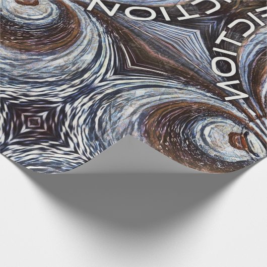 Rusty Fraktal Science Fiction Geschenkpapier (Ecke)