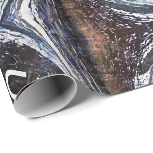 Rusty Fraktal Science Fiction Geschenkpapier (Rolleneckpunkt)