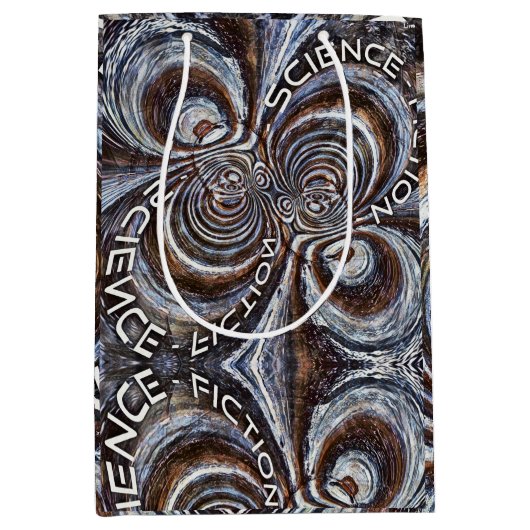 Rusty Fraktal Science Fiction Mittlere Geschenktüte (Vorderseite)