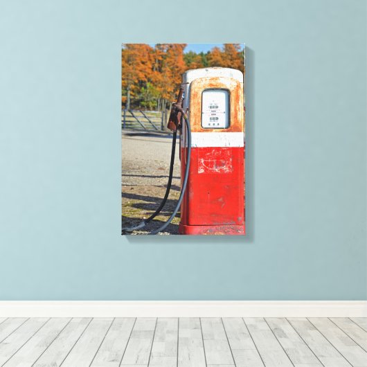 Rusty-Gaspumpe Leinwanddruck (Insitu (Holzboden))