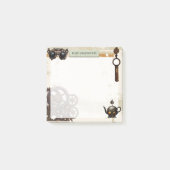 Rusty Gears Steampunk Mechanisch 3"x3" Post-it Klebezettel (Vorderseite)