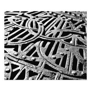 Rusty Grate in Grau Fotodruck