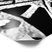 Rusty Grate in Grau Fotodruck (Ecke)