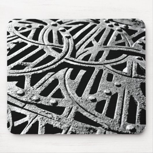 Rusty Grate in Grau Mousepad (Vorne)