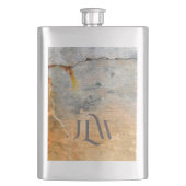 Rusty Gray Urban Grunge Stilvoll Flachmann (Vorderseite)