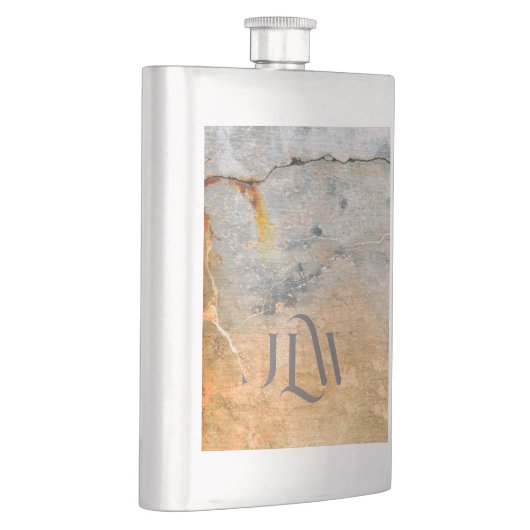 Rusty Gray Urban Grunge Stilvoll Flachmann (Rechts)