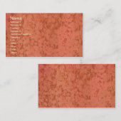 Rusty Impression Rose Blätter Visitenkarte (Vorne/Hinten)