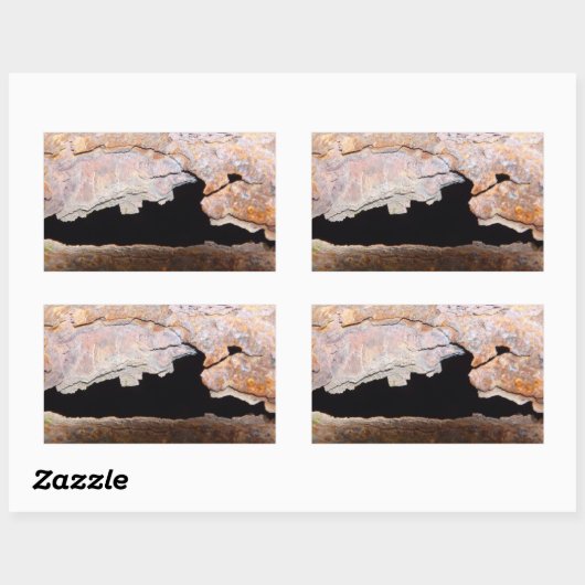 Rusty Junk Pipe Texturrost Rechteckiger Aufkleber (Blatt)