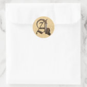 Rusty Knights Initial A Runder Aufkleber (Tasche)