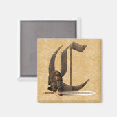 Rusty Knights Initial C Magnet (Vorderseite/Rückseite)