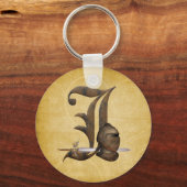 Rusty Knights Initial J Schlüsselanhänger (Vorderseite)