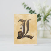 Rusty Knights Initial L Postkarte (Stehend Vorderseite)
