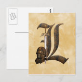 Rusty Knights Initial L Postkarte (Vorne/Hinten)