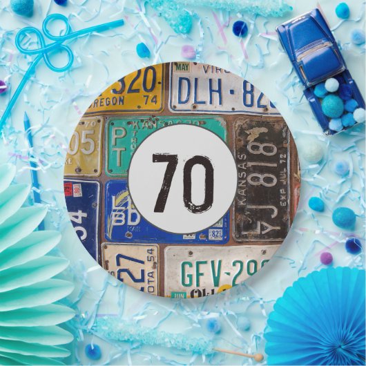 Rusty License Teller 70. Geburtstag (Party)