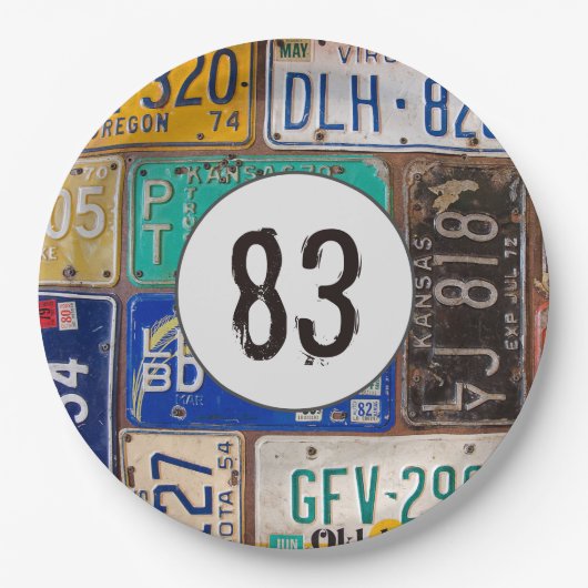 Rusty License Teller 83. Geburtstag (Vorderseite)