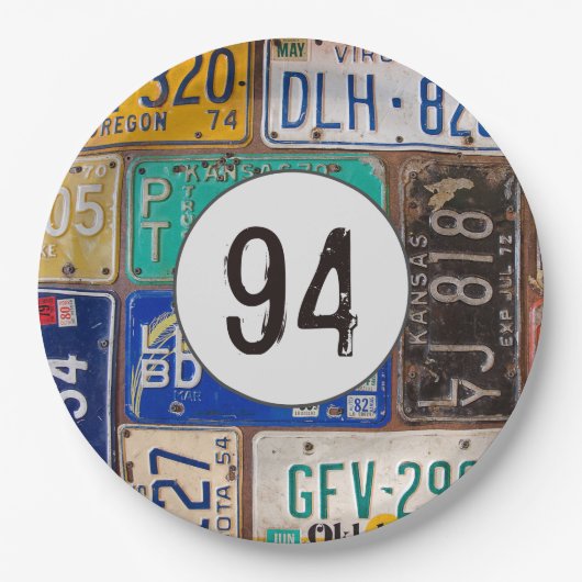 Rusty License Teller 94. Geburtstag (Vorderseite)