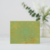 Rusty LIme Green Pattern Hintergrund Postkarte (Stehend Vorderseite)