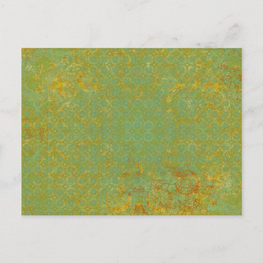 Rusty LIme Green Pattern Hintergrund Postkarte (Vorderseite)